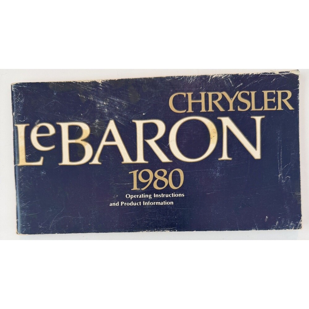 1980 Chrysler LeBaron Original Owners Manual